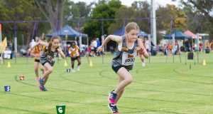 Zaali Elliott and Anthea Evans competed with the Byford Little Athletics at the weekend. Photograph – Matt Devlin.