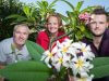 Lee Fitzpatrick, Sue Trapnell and Michael North with the plants that will be for sale at the plant sale on December 5. Photograph — Matt Devlin.