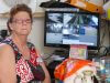 Serpentine Jarrahdale RSL op shop volunteer Judy Petrie with CCTV footage showing the outside of the shop’s premises. Photograph — Matt Devlin.