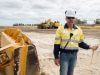 Keysbrook Mineral Sands production coordinator Stephen King surveys the sand pit, which is no more than about three metres in depth. Photograph - Matt Devlin.