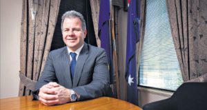 Dennis Jensen after winning back his seat in September 2013. Photograph - Matt Devlin.