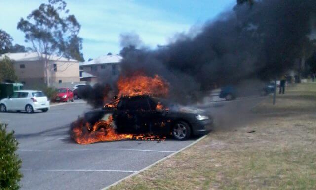 Fireball in Sizzler car park at lunch time today. Photograph Keith Bruning.