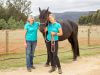 Serpentine Jarrahdale Equine Landcare Group members Karen Miller and Linda Starcevich with Llewella. Photograph — Kelly Pilgrim-Byrne.