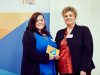 Laura Smith, 18, accepting her registered training achiever award from Department for Child Protection and Family Support’s director general Emma White.