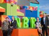 Langford resident Zora Elliss, City of Canning mayor Paul Ng, Telstra technician Rebecca Dhu and Telstra area general manager Boyd Brown at the NBN launch outside the Cannington exchange in April. Photograph — Matt Devlin.