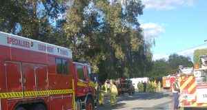 Firefighters had the blaze at the Colleen Street house under control within 30 minutes. Photograph – Amy Blom.