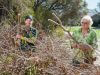 Jen Francis from Armadale Gosnells Landcare and Friends of Mary Carroll Wetland coordinator Unice Robinson with a problem tree. Photograph — Matt Devlin.