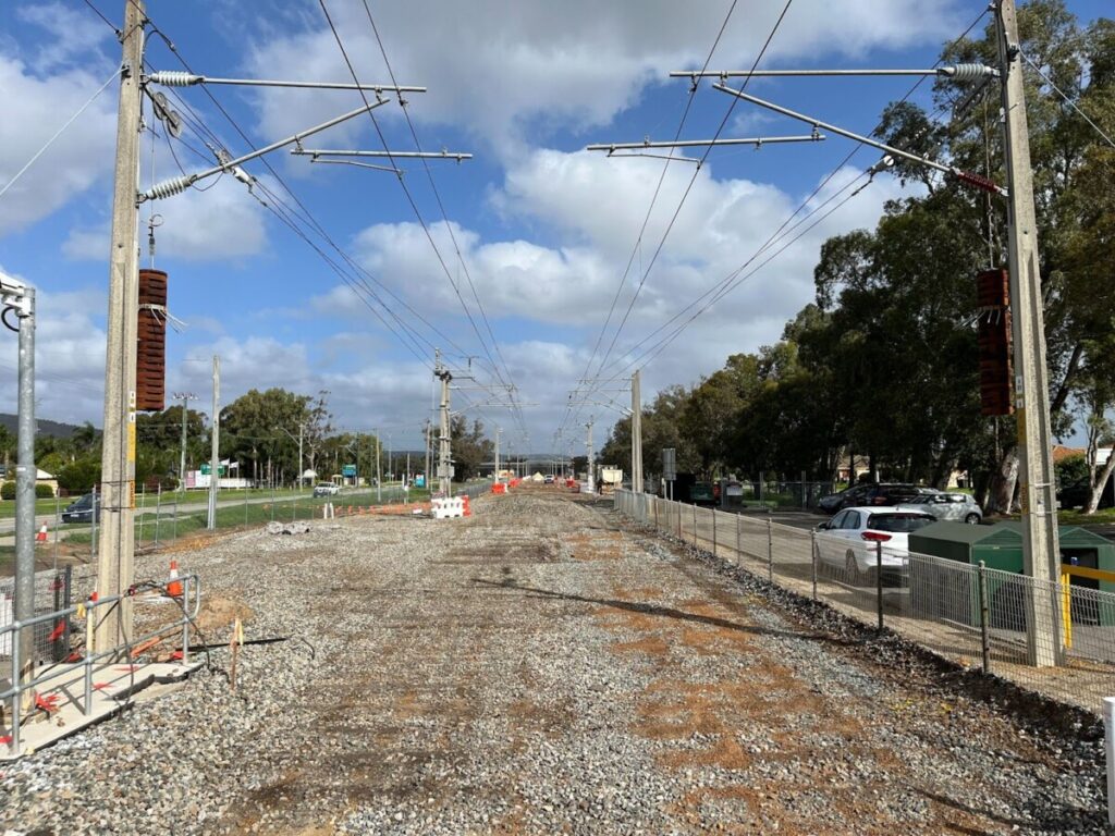 A rail line without the rail