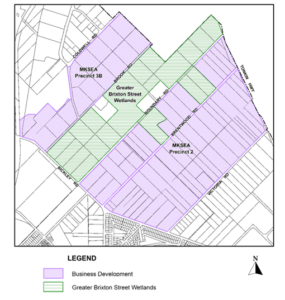 Rezoning map of wetlands in Gosnells.