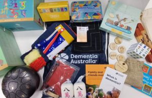 Items from a dementia memory bag.